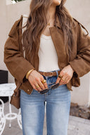 Simply Chic Luxe Suede Jacket-Jackets-Krush Kandy, Women's Online Fashion Boutique Located in Phoenix, Arizona (Scottsdale Area)