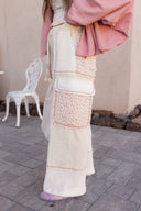 POL Quilted Floral Patch Pants-Pants-Krush Kandy, Women's Online Fashion Boutique Located in Phoenix, Arizona (Scottsdale Area)