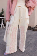 POL Quilted Floral Patch Pants-Pants-Krush Kandy, Women's Online Fashion Boutique Located in Phoenix, Arizona (Scottsdale Area)