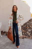 Floral Quilted Belted Long Coat S-3X-Coats-Krush Kandy, Women's Online Fashion Boutique Located in Phoenix, Arizona (Scottsdale Area)