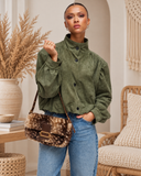 Fawn Brown Faux-Fur Flap Crossbody Bag