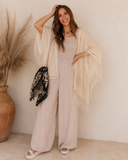 Festival Feels Crochet Medallion Tassel Kimono