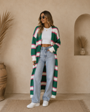 Festive Stripe Long Duster Cardigan | EXCLSUIVE KRUSH KANDY