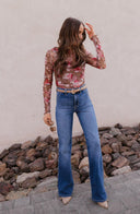 Bloom in Style: Floral Mesh Top-Long Sleeve Tops-Krush Kandy, Women's Online Fashion Boutique Located in Phoenix, Arizona (Scottsdale Area)