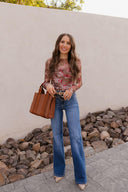 Bloom in Style: Floral Mesh Top-Long Sleeve Tops-Rae Collective, Women's Online Fashion Boutique Located in Phoenix, Arizona (Scottsdale Area)