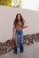 Bloom in Style: Floral Mesh Top-Long Sleeve Tops-Rae Collective, Women's Online Fashion Boutique Located in Phoenix, Arizona (Scottsdale Area)