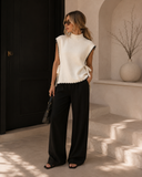 Frayed Edge Knit Sweater Vest