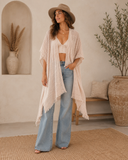 Frayed Cotton Bohemian Ombre Kimono