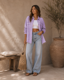 Frayed Denim Pocket Shirt Jacket