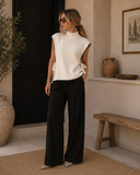 Frayed Edge Knit Sweater Vest