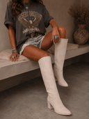 Fynn - Classic Stacked Heel Knee-high Boots