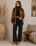 Geometric Open Front Cardigan