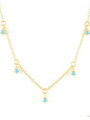 Dainty Turquoise Droplet Vintage Necklace-Necklaces-Krush Kandy, Women's Online Fashion Boutique Located in Phoenix, Arizona (Scottsdale Area)