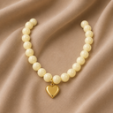 Golden Sweetheart Beaded Necklace