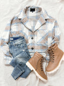 (2 Colors) Fall Feels Button Down Plaid Jacket-Jackets-Krush Kandy, Women's Online Fashion Boutique Located in Phoenix, Arizona (Scottsdale Area)