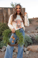 Highland Cow Christmas Lights Knit Sweater | KKB EXCLUSIVE XS-3X-Sweater-Krush Kandy, Women's Online Fashion Boutique Located in Phoenix, Arizona (Scottsdale Area)