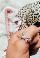DOORBUSTER: Krush EXCLUSIVE: Crystal Pave Bow Ring-Dainty Rings-Rae Collective, Women's Online Fashion Boutique Located in Phoenix, Arizona (Scottsdale Area)