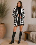 Houndstooth Knit Cardigan