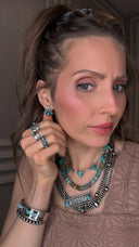 Initial Stone Plate Cluster Stud Earrings-Earrings-Rae Collective, Women's Online Fashion Boutique Located in Phoenix, Arizona (Scottsdale Area)