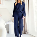 LUXE Soft Long Sleeve & Wide Leg Pant Lounge Set-Pants-Krush Kandy, Women's Online Fashion Boutique Located in Phoenix, Arizona (Scottsdale Area)