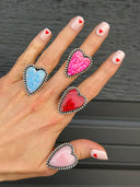 Long Heart Sterling Silver Ring MADE TO ORDER-Statement Rings-Rae Collective, Women's Online Fashion Boutique Located in Phoenix, Arizona (Scottsdale Area)