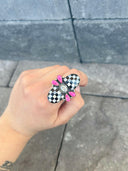 Checkered Stone Lovebug Ring-Crawler Rings-Rae Collective, Women's Online Fashion Boutique Located in Phoenix, Arizona (Scottsdale Area)