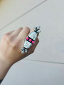 Checkered Crystal & Stone Ring-Crawler Rings-Rae Collective, Women's Online Fashion Boutique Located in Phoenix, Arizona (Scottsdale Area)