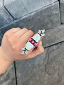 Checkered Crystal & Stone Ring-Crawler Rings-Rae Collective, Women's Online Fashion Boutique Located in Phoenix, Arizona (Scottsdale Area)