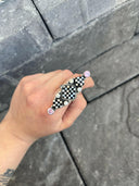 On Your Mark Checkered & CZ Ring-Crawler Rings-Rae Collective, Women's Online Fashion Boutique Located in Phoenix, Arizona (Scottsdale Area)