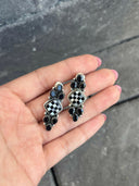 On My Way Checkered Earrings-Stud Earrings-Rae Collective, Women's Online Fashion Boutique Located in Phoenix, Arizona (Scottsdale Area)