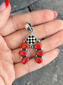 Off To the Races Checkered Horseshoe Pendant-Pendant Necklaces-Rae Collective, Women's Online Fashion Boutique Located in Phoenix, Arizona (Scottsdale Area)