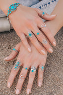EXCLUSIVE: Free Spirit Sterling Silver Turquoise Ring-Band Rings-Rae Collective, Women's Online Fashion Boutique Located in Phoenix, Arizona (Scottsdale Area)