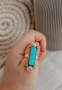 Long Bar Concho Studded Ring-Bar Rings-Rae Collective, Women's Online Fashion Boutique Located in Phoenix, Arizona (Scottsdale Area)