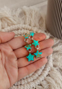 Star Trio Stone Drop Earrings-Drop Earrings-Rae Collective, Women's Online Fashion Boutique Located in Phoenix, Arizona (Scottsdale Area)