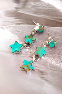 Star Trio Stone Drop Earrings-Drop Earrings-Rae Collective, Women's Online Fashion Boutique Located in Phoenix, Arizona (Scottsdale Area)