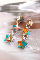 Star Trio Stone Drop Earrings-Drop Earrings-Rae Collective, Women's Online Fashion Boutique Located in Phoenix, Arizona (Scottsdale Area)