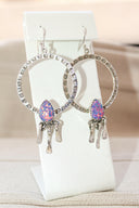 Sunny Stamped Stone Fringe Earrings PREORDER-Drop Earrings-Rae Collective, Women's Online Fashion Boutique Located in Phoenix, Arizona (Scottsdale Area)