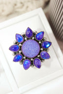 SUNSHINE Rainbow Moonstone Dyed Sterling Silver Rings | PREORDER NOW OPEN-Cluster Rings-Rae Collective, Women's Online Fashion Boutique Located in Phoenix, Arizona (Scottsdale Area)