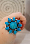 SUNSHINE Rainbow Moonstone Dyed Sterling Silver Rings | PREORDER NOW OPEN-Cluster Rings-Rae Collective, Women's Online Fashion Boutique Located in Phoenix, Arizona (Scottsdale Area)