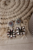 Stone Concho Blossom Earrings-Drop Earrings-Rae Collective, Women's Online Fashion Boutique Located in Phoenix, Arizona (Scottsdale Area)