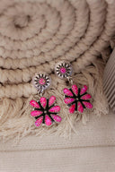 Stone Concho Blossom Earrings-Drop Earrings-Rae Collective, Women's Online Fashion Boutique Located in Phoenix, Arizona (Scottsdale Area)