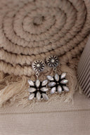 Stone Concho Blossom Earrings-Drop Earrings-Rae Collective, Women's Online Fashion Boutique Located in Phoenix, Arizona (Scottsdale Area)