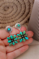 Stone Concho Blossom Earrings-Drop Earrings-Rae Collective, Women's Online Fashion Boutique Located in Phoenix, Arizona (Scottsdale Area)