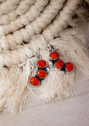 Half Cluster Stone Dangle Stone Earrings-Drop Earrings-Rae Collective, Women's Online Fashion Boutique Located in Phoenix, Arizona (Scottsdale Area)