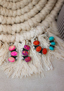 Half Cluster Stone Dangle Stone Earrings-Drop Earrings-Rae Collective, Women's Online Fashion Boutique Located in Phoenix, Arizona (Scottsdale Area)