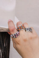 Mini Single Stone Cluster Ring-Cluster Rings-Rae Collective, Women's Online Fashion Boutique Located in Phoenix, Arizona (Scottsdale Area)