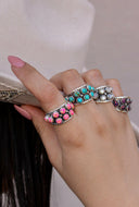 Mini Single Stone Cluster Ring-Cluster Rings-Rae Collective, Women's Online Fashion Boutique Located in Phoenix, Arizona (Scottsdale Area)
