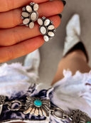 Cute Little Half Cluster Blossom Earrings-Stud Earrings-Krush Kandy, Women's Online Fashion Boutique Located in Phoenix, Arizona (Scottsdale Area)