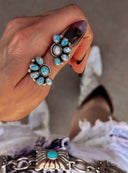 Cute Little Half Cluster Blossom Earrings-Stud Earrings-Krush Kandy, Women's Online Fashion Boutique Located in Phoenix, Arizona (Scottsdale Area)