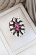 Opal & White Shell Concho Ring-Cluster Rings-Rae Collective, Women's Online Fashion Boutique Located in Phoenix, Arizona (Scottsdale Area)